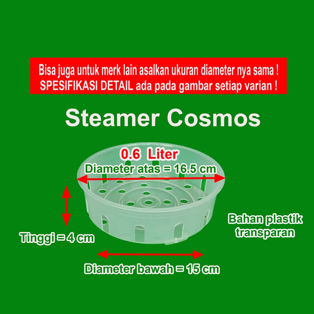 Steamer Kukusan Rice Cooker Magic Com Miyako dan Merk Lainnya 0.6 1.0 1.2 1.8 2 2.2 3 Liter Sarangan Plastik Megicom Rice Coker Magicom Mejikom Original Asli Ori Miyako