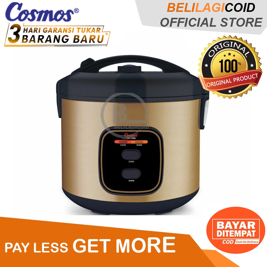 Cosmos Rice Cooker Stainless CRJ 9308 / Megicom Stainless Cosmos CRJ-9308 / Stainless Magic Com Cosm