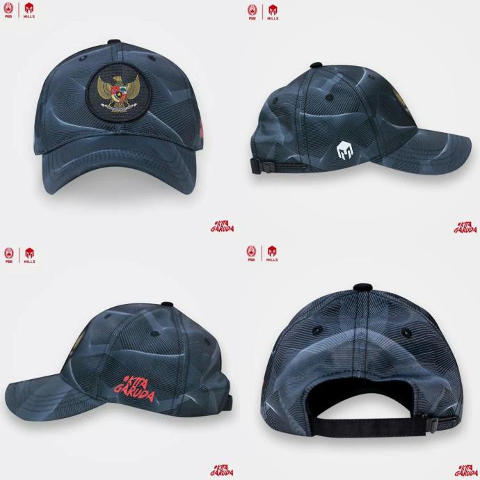 Original# Topi Mills Garuda Caps A4 4002 Hitam