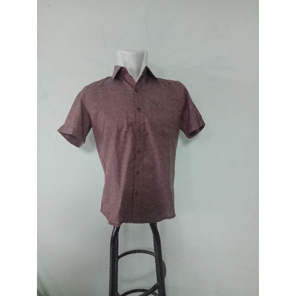 Promo Kemeja Baju Pria Watchout Ori Coklat Misty Size S