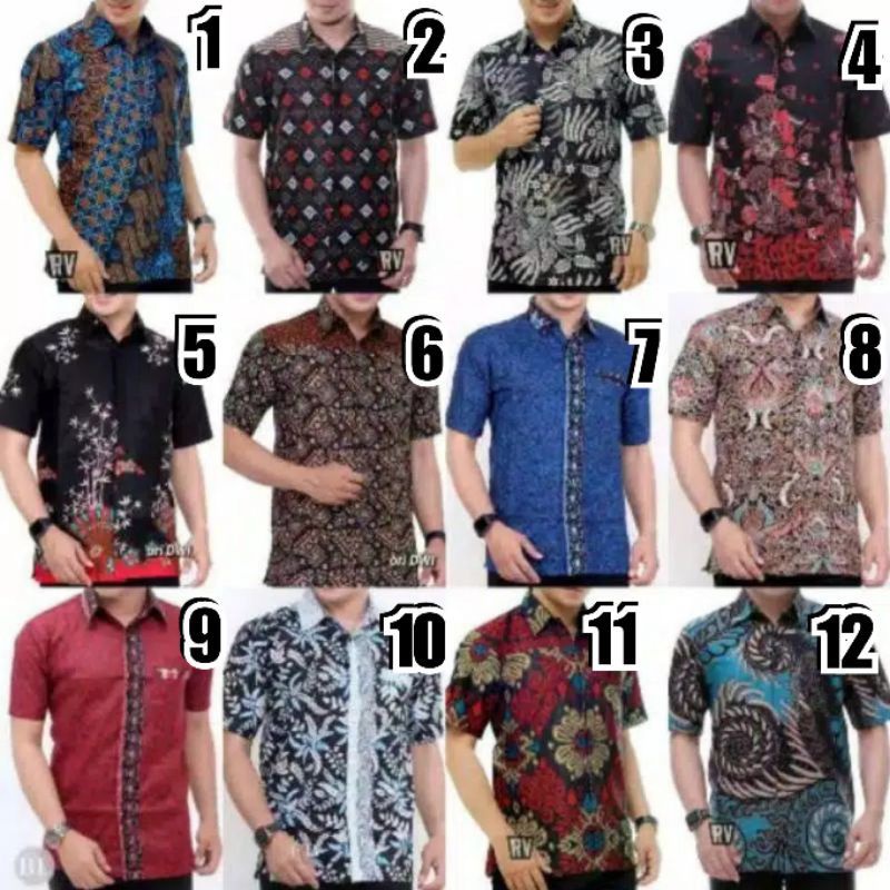 HemBatik - Baju Batik Pria Lengan Pendek - baju kantor batik - seragam batik  - baju batik hajatan