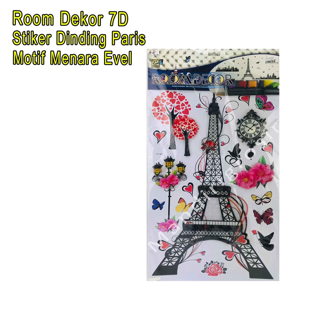 Stiker Dinding *Room Dekor 7D * Walpaper Menara Evel * Hiasan