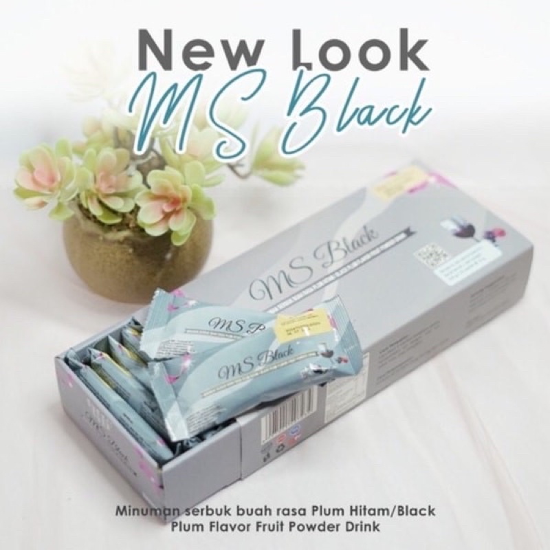 MS BLACK ms slim ms glow NEW LOOK ORIGINAL serbuk plum