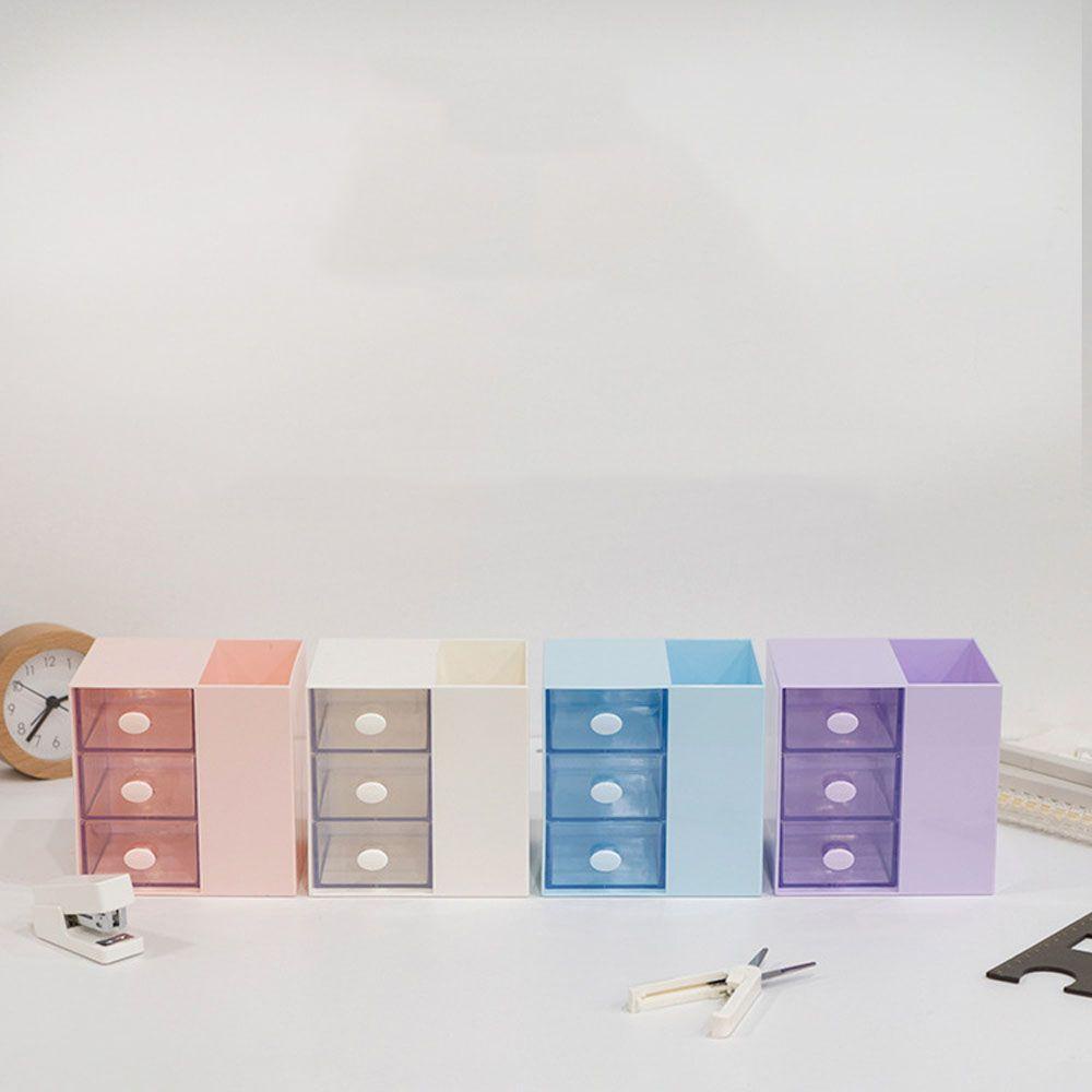 [Elegan] Tempat Pulpen Untuk Anak Dengan Laci Perlengkapan Rumah/Kantor Home Decor Siswa Alat Tulis Aksesoris Sekolah Desktop Storage Box