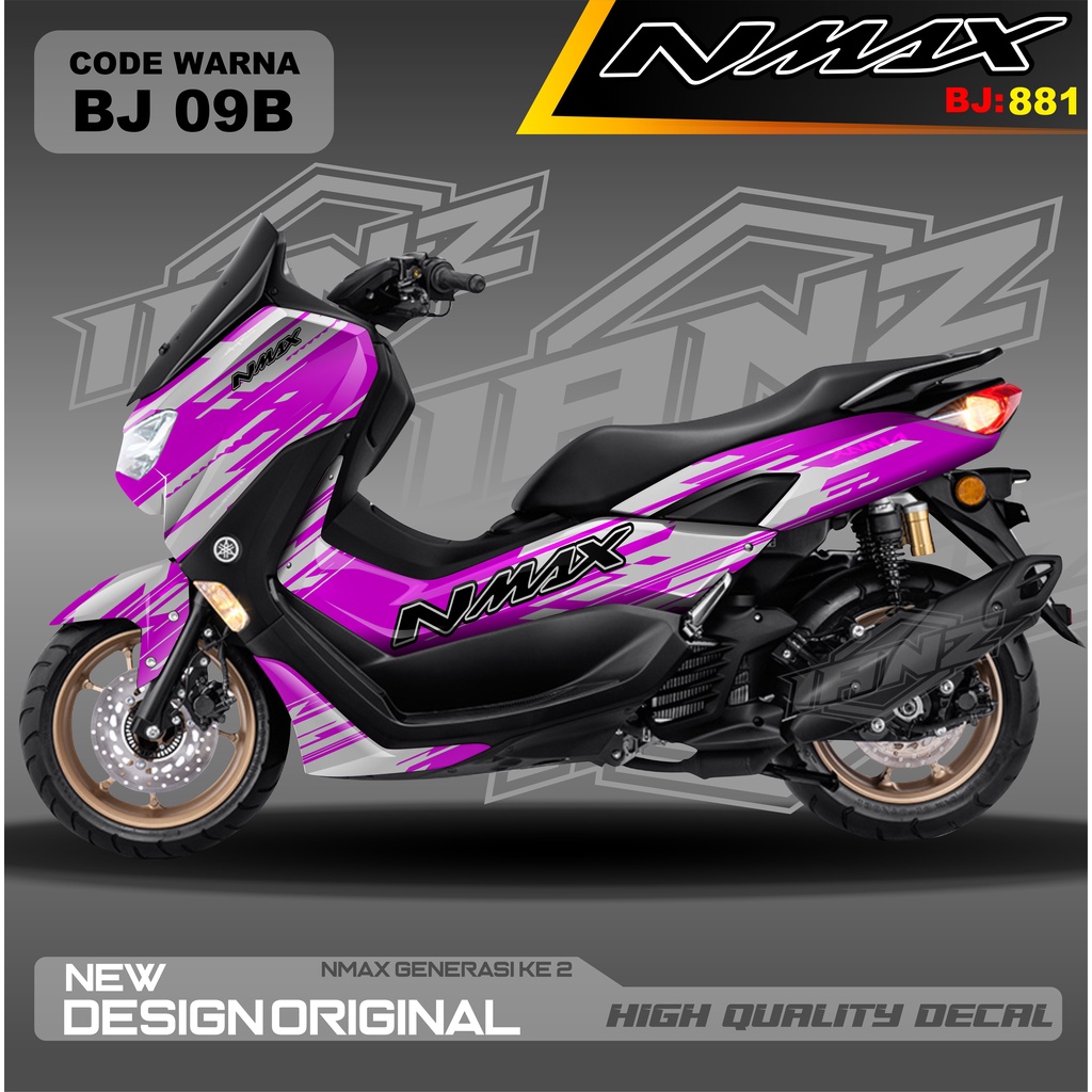 DECAL STICKER NMAX FULL BODI BLOK MOTOR / DECAL FULL BODY NMAX / DECAL STIKER FULL BODY NMAX / stiker decal nmax terbaru