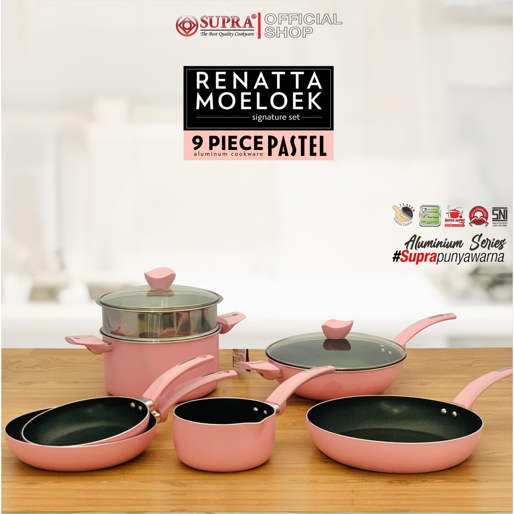Panci Set Supra 9pcs Pastel Renatta Moeloek