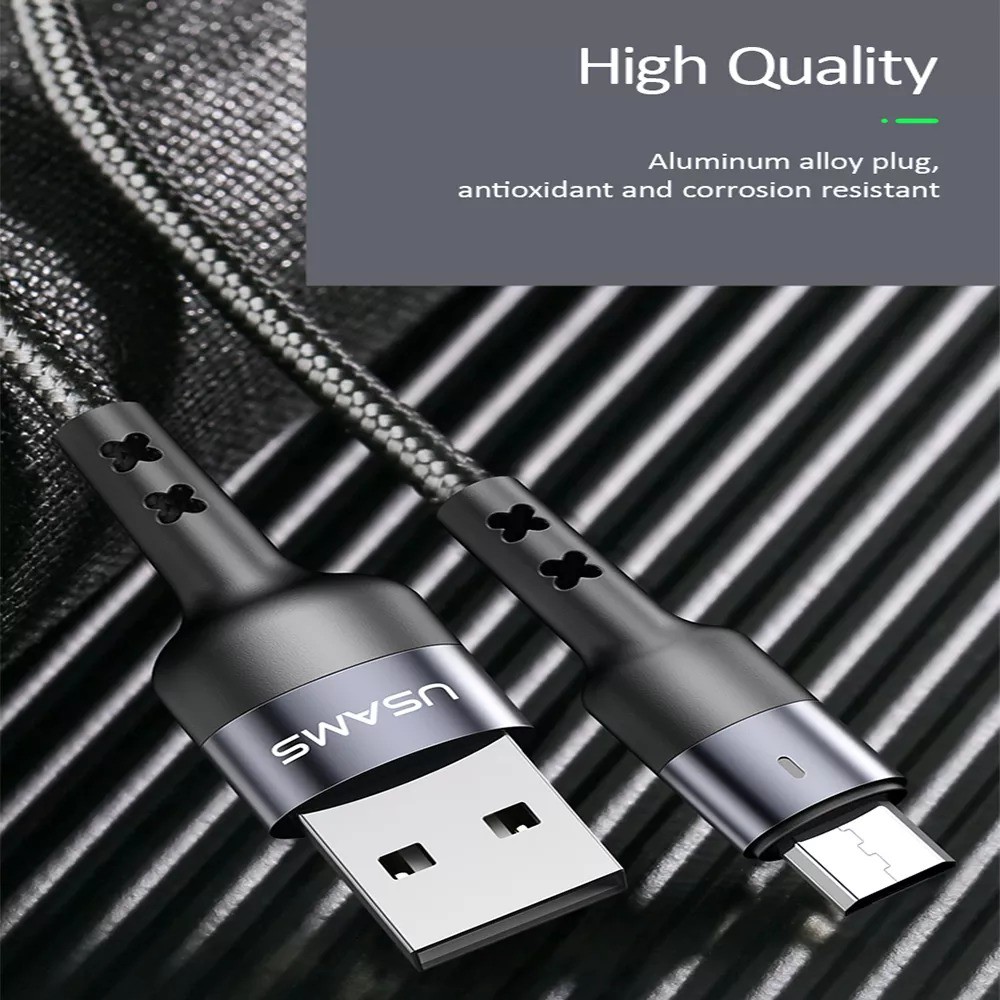 USAMS U26 Kabel Data LED USB Iphone/Type C Fast Charging