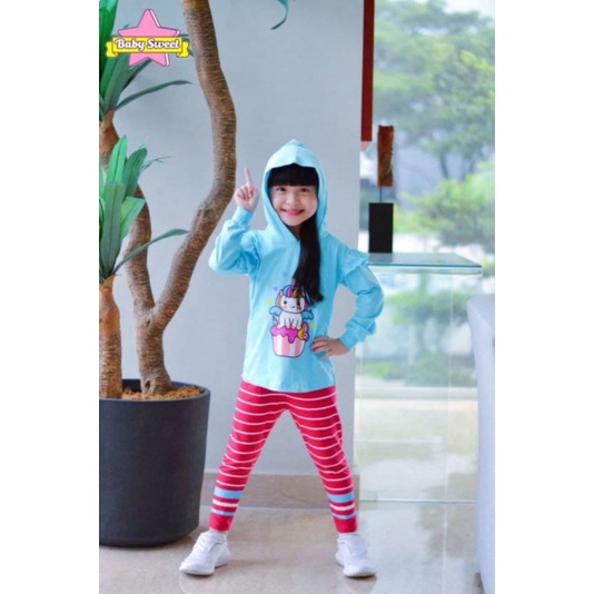 Afsheenastore Set Hoodie Unicorn By Baby Sweet