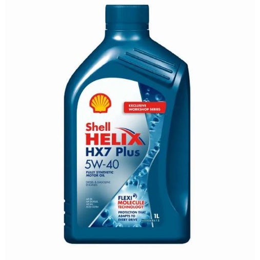 Oli Mesin Shell Helix HX7 PLUS SAE 5W-40 1 Liter Bensin HX 7 5W40 1L Botol Tambah Nambah Motor