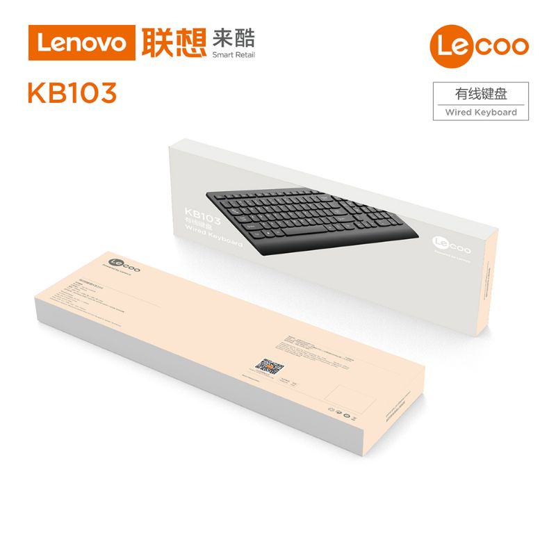 Lenovo Lecoo Keyboard Wired - KB103 / Wireless keyboard komputer / laptop