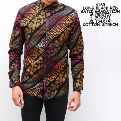 Credomenstore Kemeja Batik Songket Hitam Lengan Panjang / Kemeja Batik Pria / Baju Batik / Batik