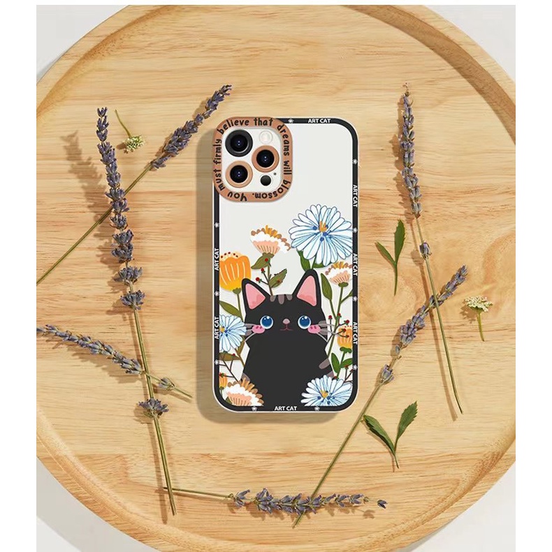 Soft Case Silikon TPU Transparan Shockproof Motif Bunga Untuk IPhone 14 13 12 11 Pro XS Max X XR 8 7 6 6S Plus