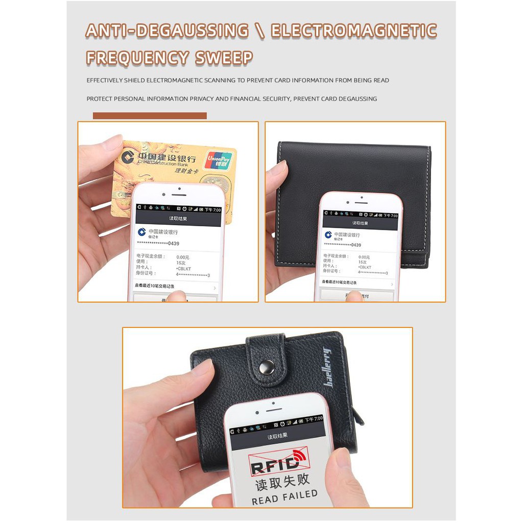 BAELLERRY K9148 Dompet Kartu Pria Bahan Kulit PU Leather Premium WATCHKITE WKOS