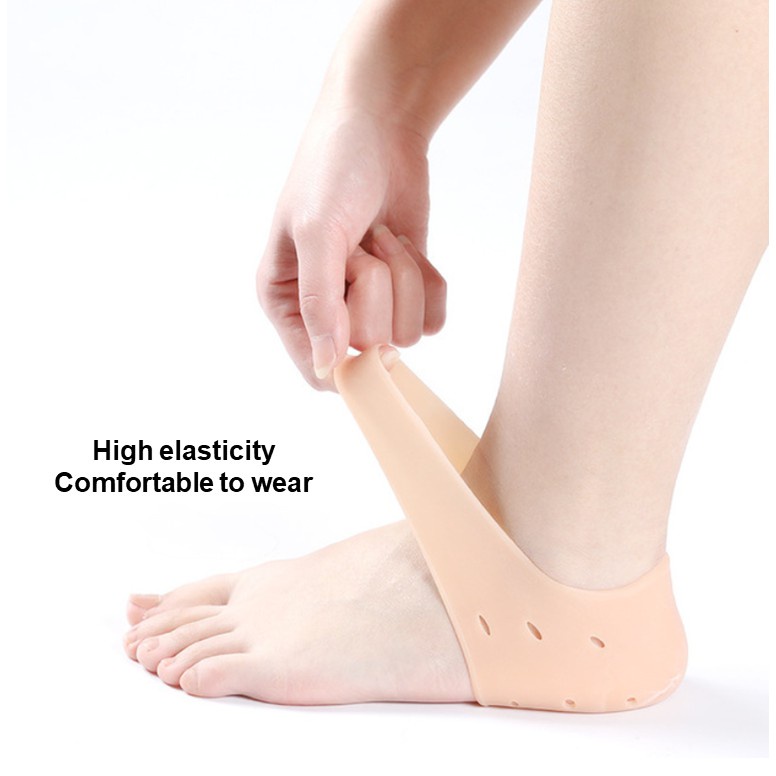 [Bisa COD] Sepasang Silikon Pelindung Tumit Telapak Kaki Anti Lecet - Gel Silikon Tumit