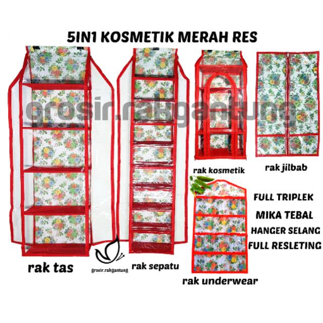 5in1 rak  gantung  organizer FULL RESLETING  rak  ras rak  