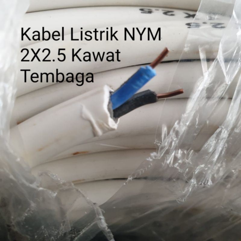 Kabel Listrik Kawat Tembaga 2x2.5 mm NYM 2 x 2.5 2,5 50m 50 meter