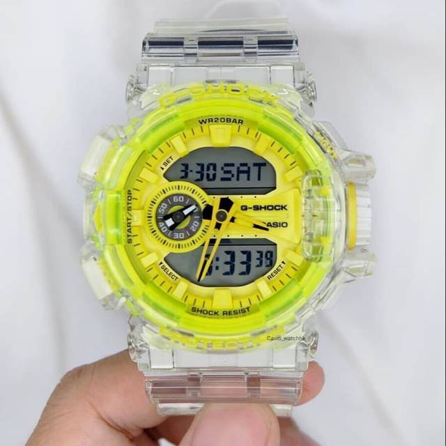 

G Shock GA 400 hijau stabilo premium