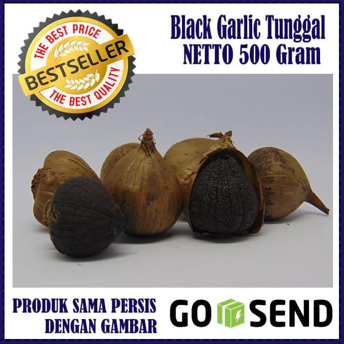 

Black Garlic Tunggal 500 Gram - Bawang Putih Hitam Tunggal/Lanang | By Khanza Store