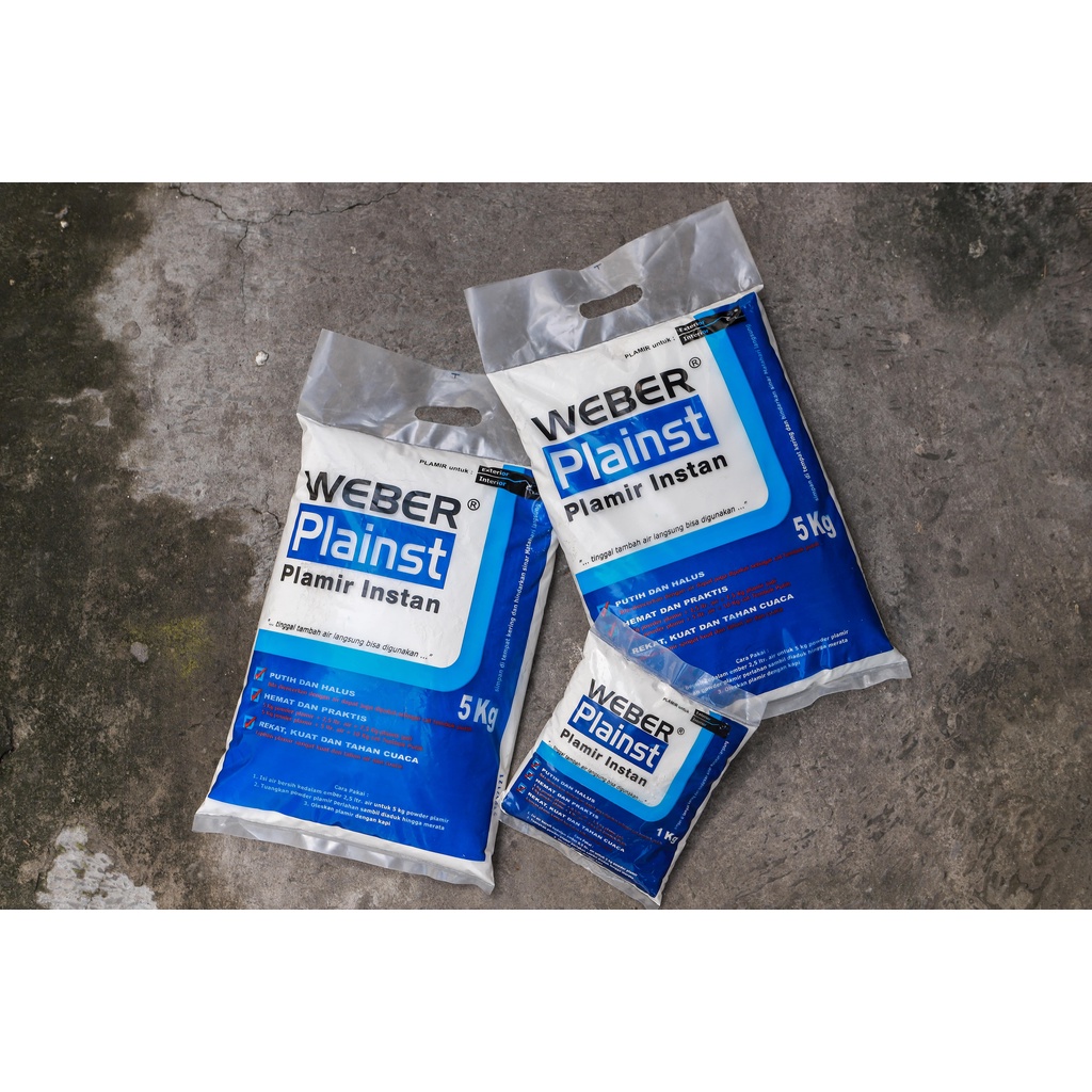 PLAMIR INSTAN,PLAINST 1KG,PLAMIR TEMBOK INSTAN WEBER