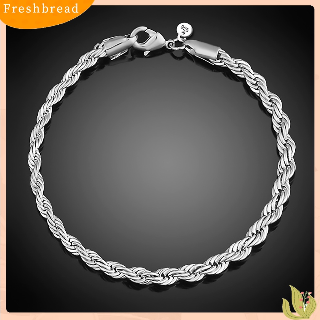 [TERLARIS]Women's 925 Sterling Silver Twist Bangle Cuff Charm Bracelet Clasp Party Jewelry