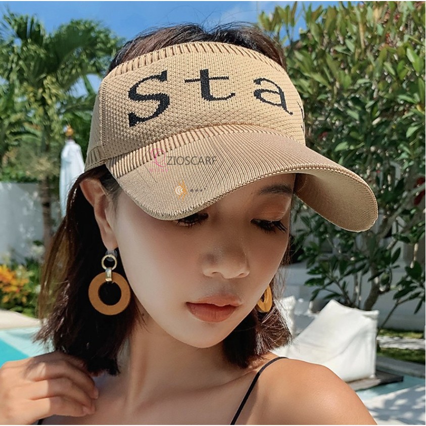 TOPI SENAM PANTAI GOLF SPORT SEPEDA AEROBIK SUMMER TENNIS TENIS RAJUT PELINDUNG UV RAJUT WANITA PRIA ZE