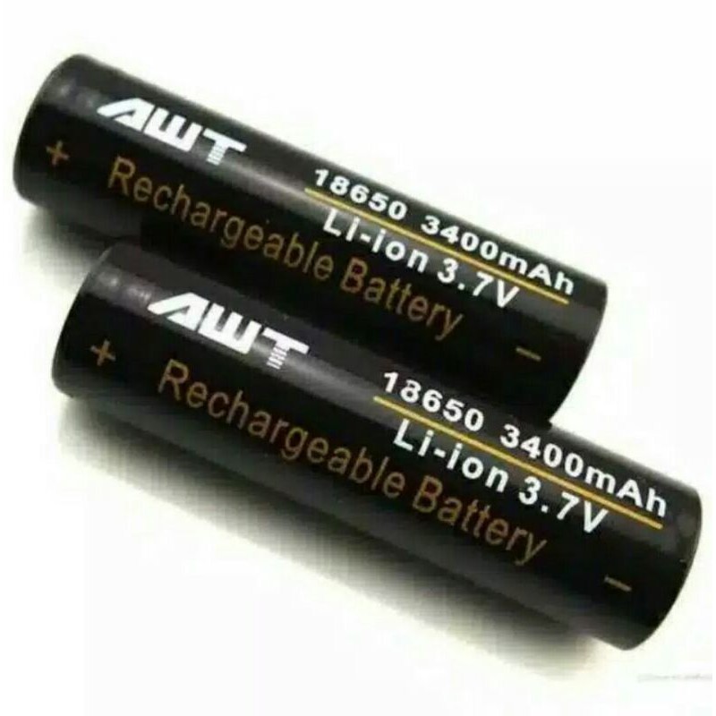 New elektronik terbaru Batteray type 18650 AWT 3400MAH BLACK