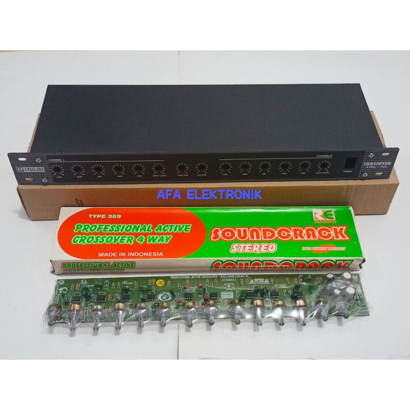 Kit Dan Box Soundcrack Profesional Active Crossover 4 Way Type 369