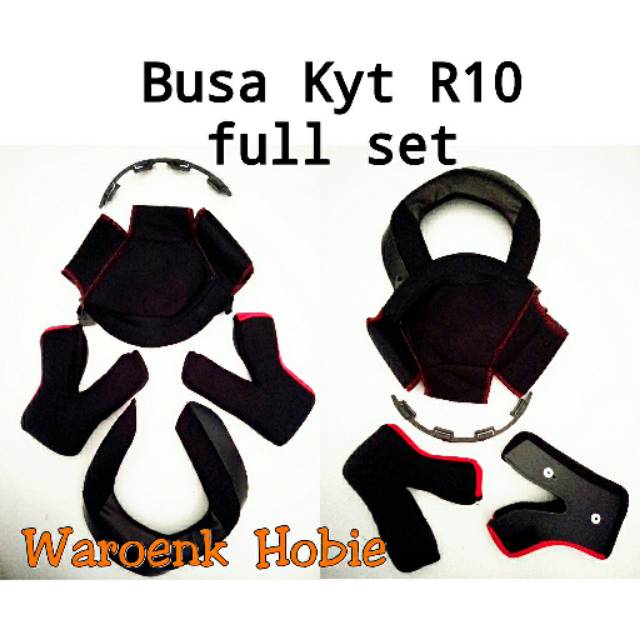 Busa Kyt R10 full set, aksesoris helm full face & half face