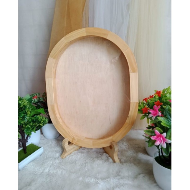 Pigora Mahar Kayu Oval 30x40