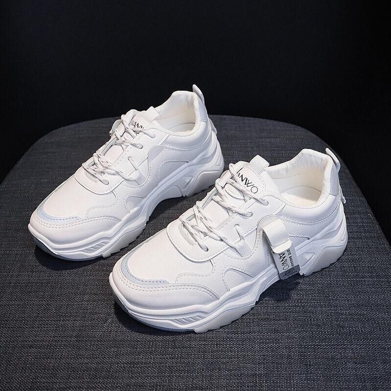 Palomita store - sepatu sneaker tinggi wanita putih Wanwoo-putih abu