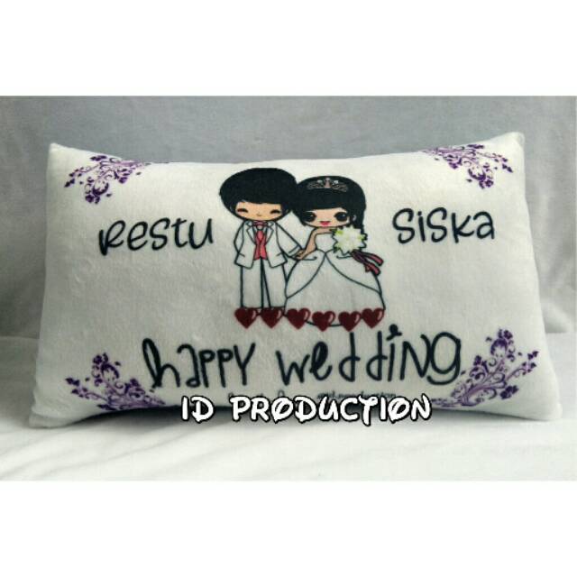 Kado Pernikahan Wedding Bantal Custom Foto