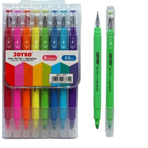 Pena Gel Joyko Color Gel Pen + Highlighter GPC 277