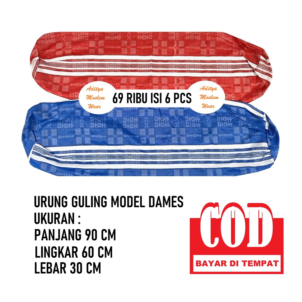 PAKET HEMAT (ISI 6PCS) SARUNG GULING ISI KAPUK UK.30X90 CM KULIT GULING TIDUR URUNG GULING MURAH