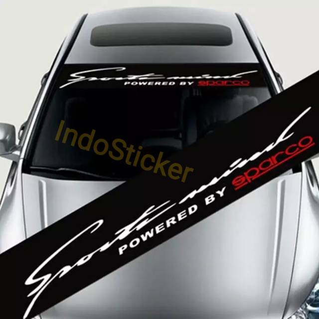 Stiker kaca mobil sport mind cutting sticker mobil kaca depan belakang Honda Toyota Datsun Ford univ