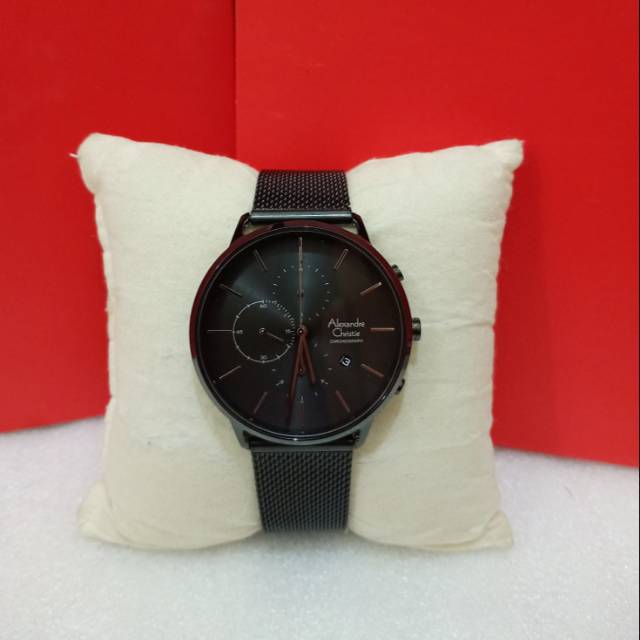 JAM TANGAN PRIA ALEXANDRE CHRISTIE AC 6555 BLACK ORIGINAL