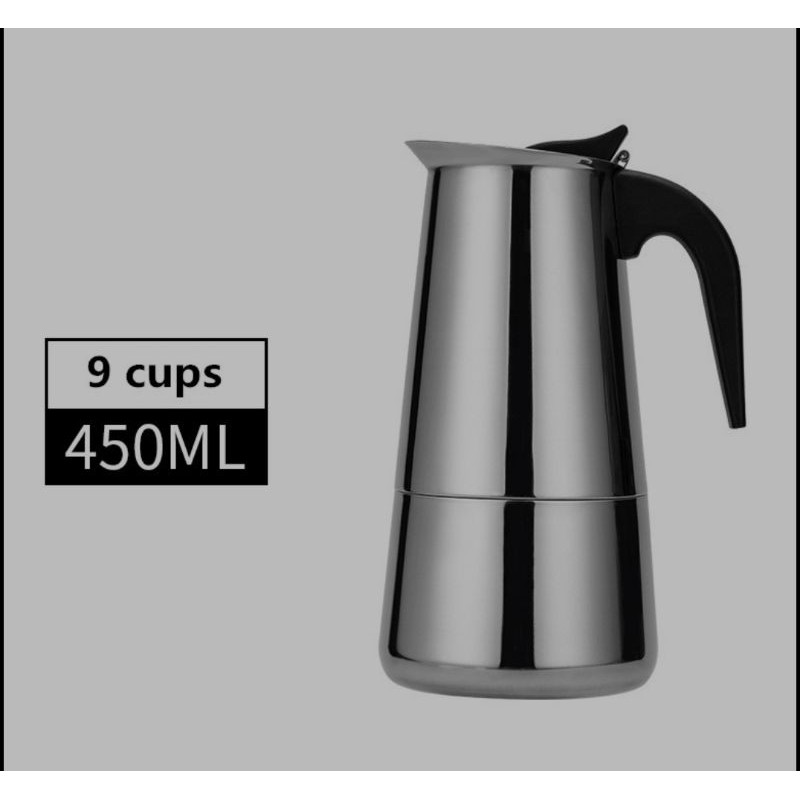 Penyeguh kopi 450 300 200 100 ml Espresso Coffee Maker Moka Pot Teko Stovetop Filter OneTwoCups Z20