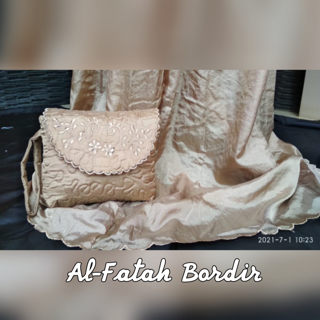 mukena parasut bordir melati