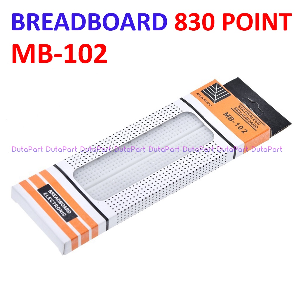 Breadboard Mini Solderless 830 Point Lubang MB-102 Prototype Arduino