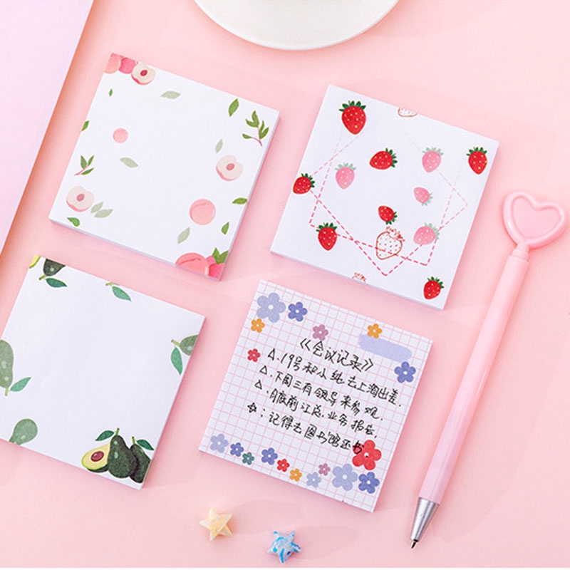 Winzige 80 Sheets Lovely Flower Sticky Note Memo Pad Desk Leave Messages DIY Planner-5