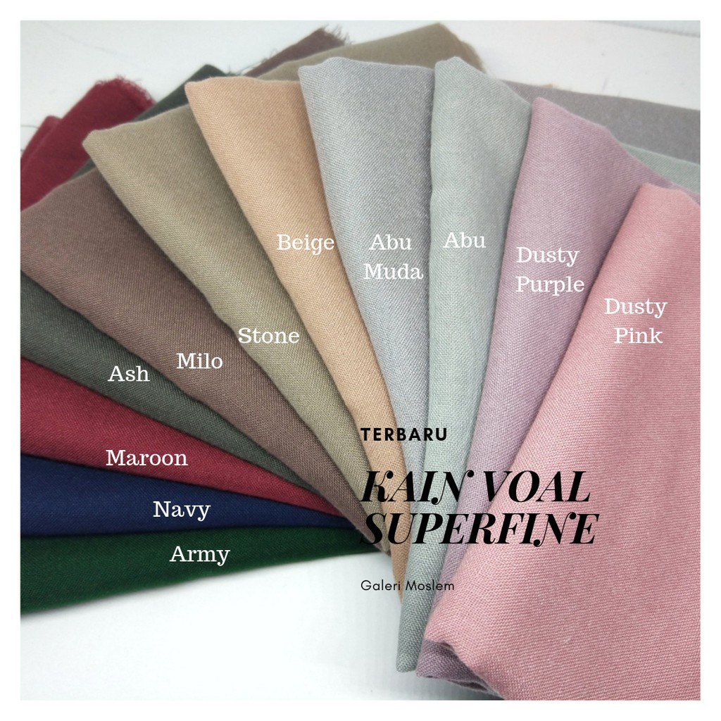 Kain Voal Premium Superfine Sahara Ecer Meteran Original Shopee Indonesia