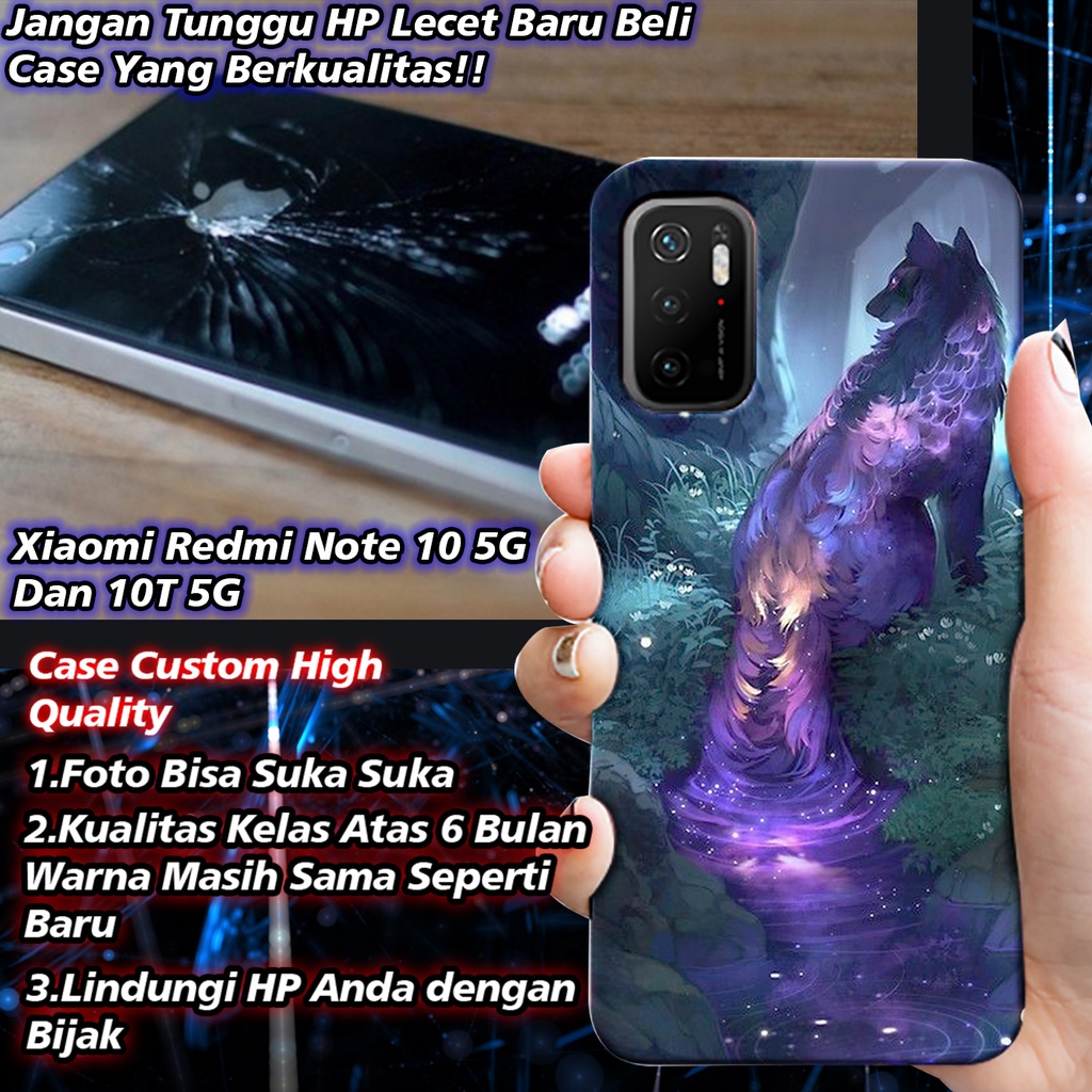 Case Custom Xiaomi Redmi Note 10 5G Dan 10t 5G Kualitas High Grade Gambar Sendiri / Luxury Glass Cas