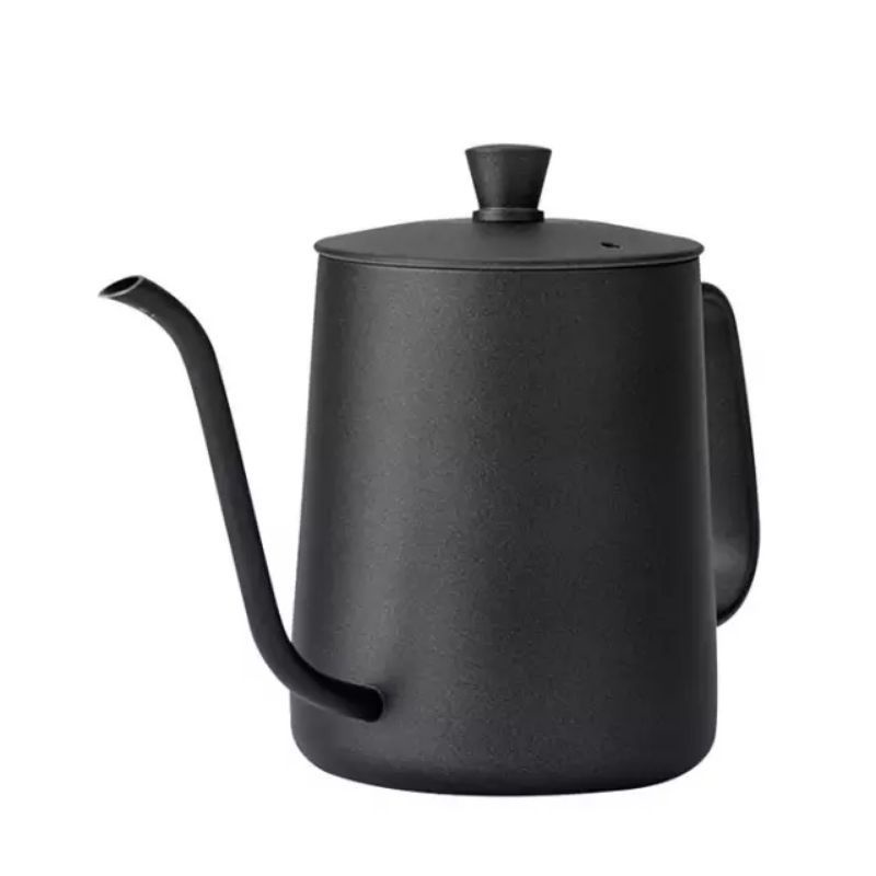 Teko Kopi Leher Angsa V60 350 ml 600 ml Thermometer Black Teflon / Pour Over Coffee Kettle Gooseneck Ketel Termometer Barista / Ketle Peralatan Penyeduh Kopi Coffee Maker Stainless Steel