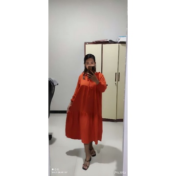 SHERLY MIDI DRESS RAYON CRINKLE PREMIUM