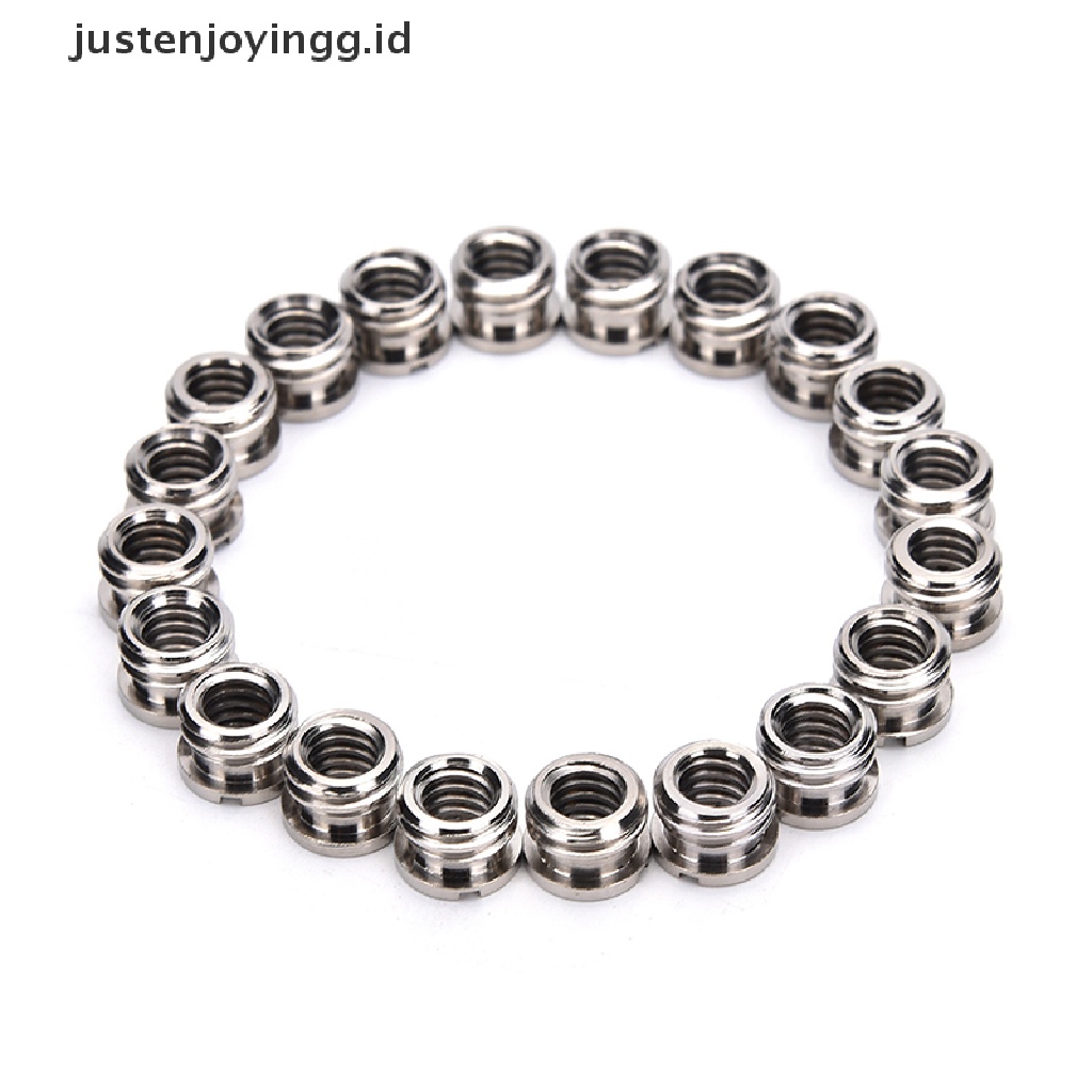 // justenjoyingg.id // 1Pack (10PCS) SR10 3/8&quot;-16 to 1/4&quot;-20 Reducer Bushing Convert Screw Adapter ~