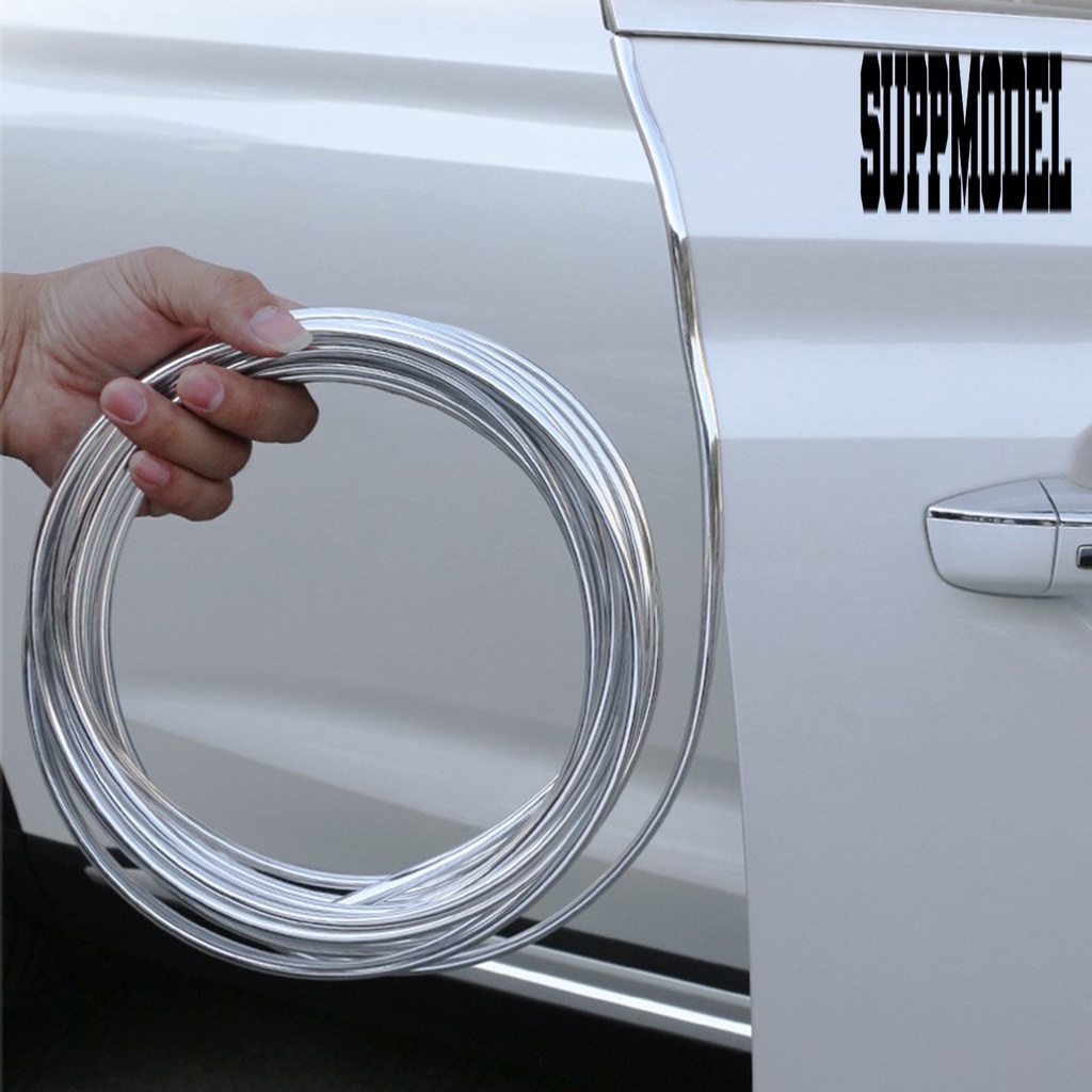 Strip Pelindung Goresan Pintu Mobil Universal Bentuk U Bahan PVC Glossy