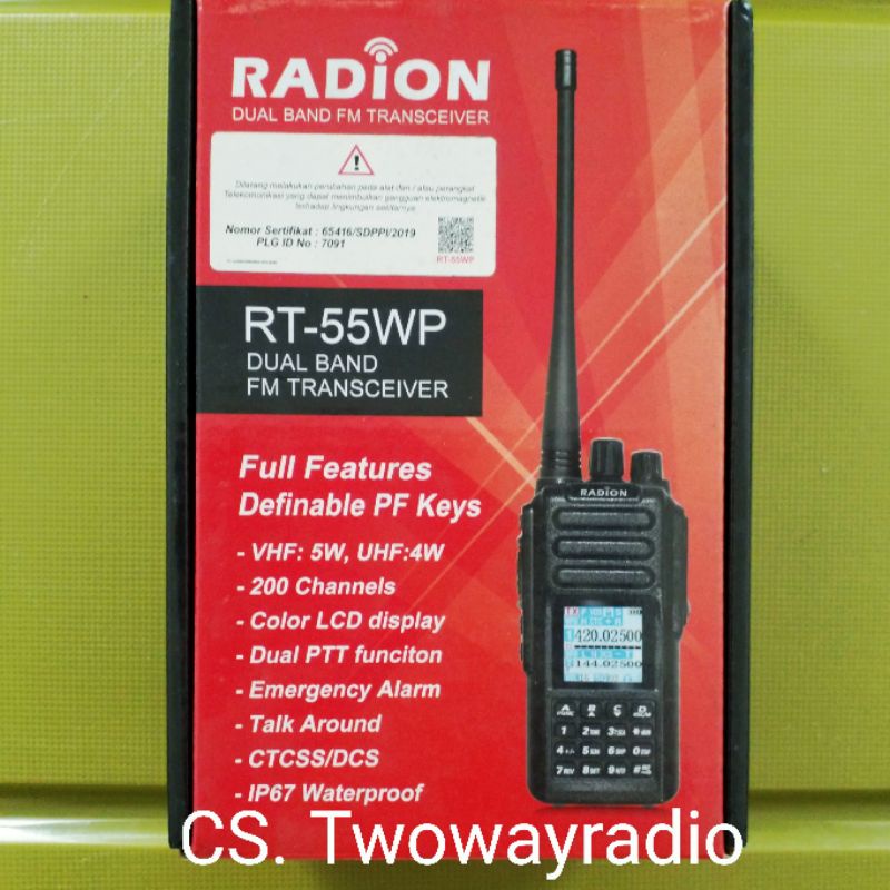 Handy Talkie Radion RT55WP Dual band Waterproof / HT RT-55WP / RT55-WP