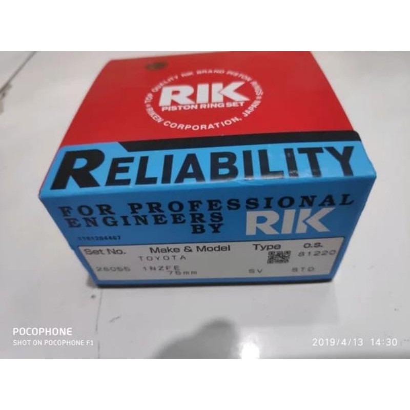 Ring piston toyota vios set