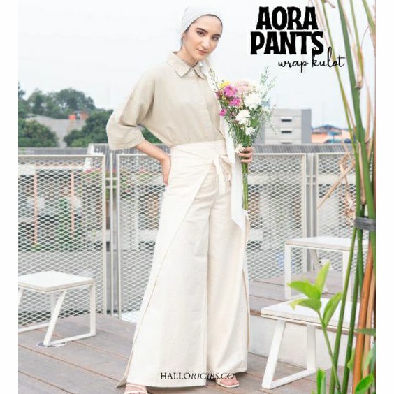 aora pants // wrap pants // celana lilit linen