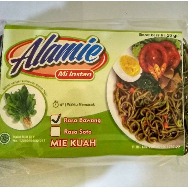 

Mie Kuah Bawang Bayam Hijau Alamie Non MSG
