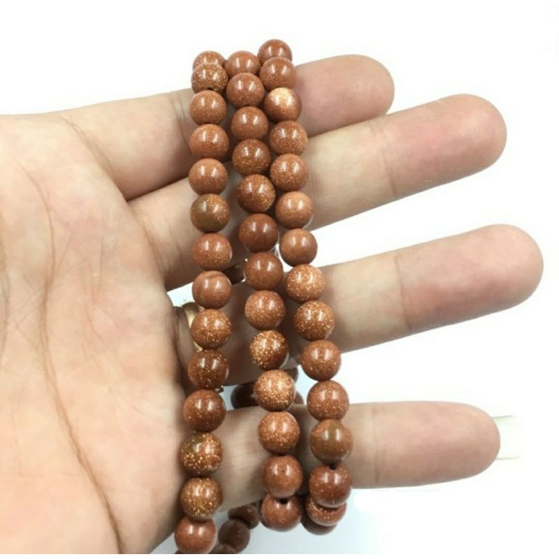 tasbih batu pasir intan natural 99 butir pasir emas